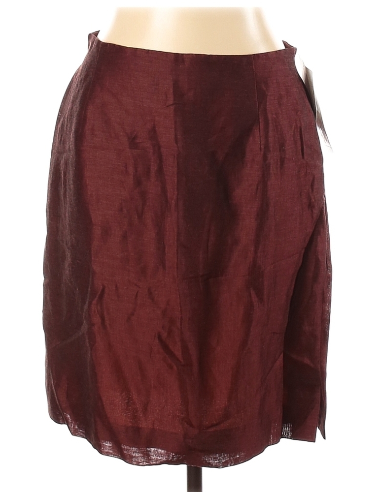 Rena Rowan knee length 21", Linen skirt, Rayon liner.